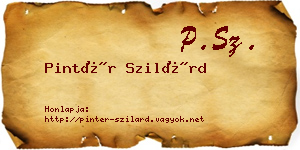 Pintér Szilárd névjegykártya